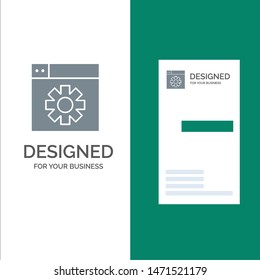 Web, Design, Setting Grey Logo Design and Business Card Template