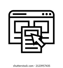 Web design sign. Outline or linear icon.