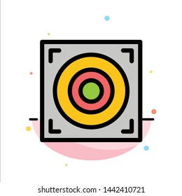 Web, Design, Speaker Abstract Flat Color Icon Template