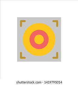Web, Design, Speaker  Flat Color Icon. Vector icon banner Template