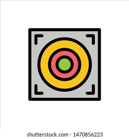 Web, Design, Speaker  Flat Color Icon. Vector icon banner Template. Vector Icon Template background
