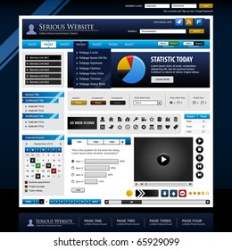 Web Design Template Element Frame Dark
