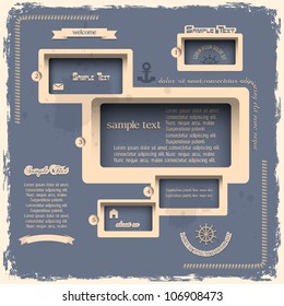 Web design template in Retro style. Vector eps10