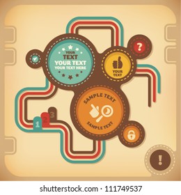 web design template in retro style