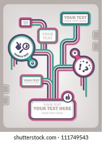 web design template in retro style