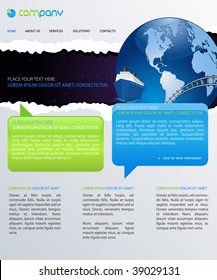 web design template with sample text