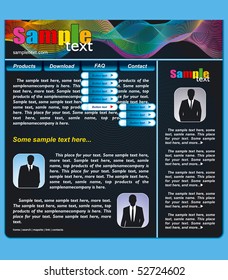 Web design template site for business and news