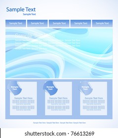 web design template in soft color theme
