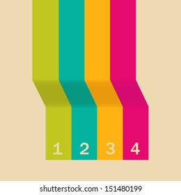 Web Design template. Vector illustration in soft retro colors.