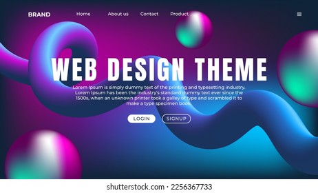 web design theme for business or landing page