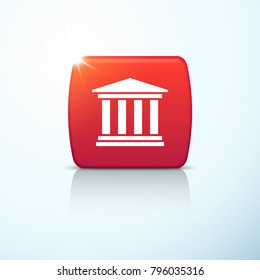 Web design of university icon. Vector illustration