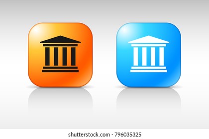 Web design of university icon. Vector illustration