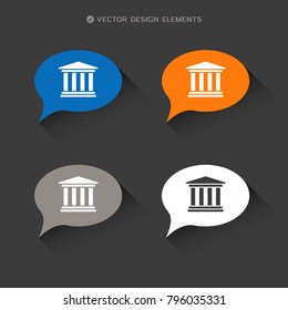 Web design of university icon. Vector illustration