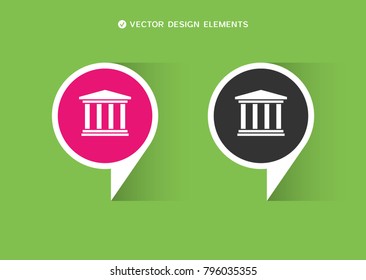 Web design of university icon. Vector illustration