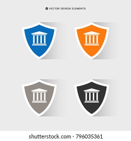 Web design of university icon. Vector illustration