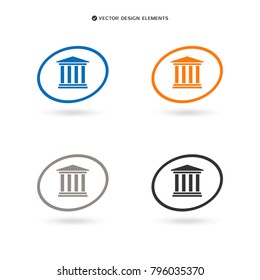Web design of university icon. Vector illustration