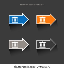 Web design of university icon. Vector illustration