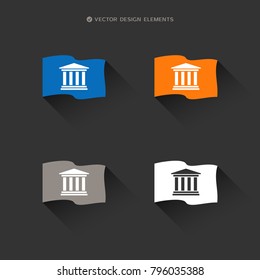 Web design of university icon. Vector illustration
