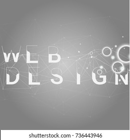 'Web design' Vector card for business, background and internet marketing, services and etc.