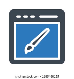 web design vector glyph color icon 