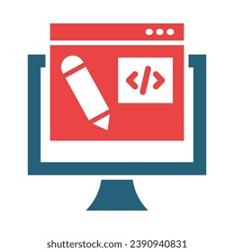 Web Design Vector Glyph Two Color Icon For Personal And Commercial Use.
