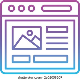 Web Design vector icon. Can be used for printing, mobile and web applications.
