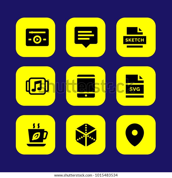 Web Design Vector Icon Set Svg Stock Vector Royalty Free 1015483534