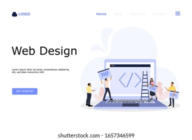 Web Design Vector Illustration Concept, Suitable for web landing page, ui, mobile app, editorial design, flyer, banner, and other related occasion