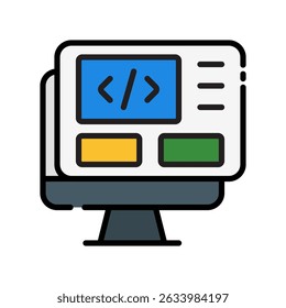 Web Design Vetor para Aparência Moderna do Site. Concepção do projeto e do edifício da interface para a presença digital