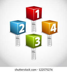 Web design - vector progress steps