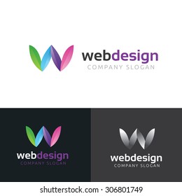 Web design, W letter Logo Template