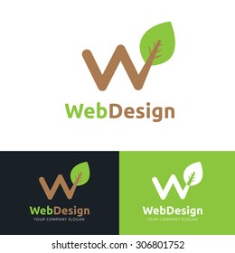 Web design, W letter Logo Template