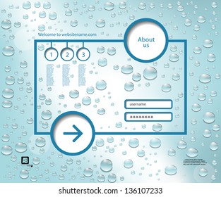 web design, water drop background