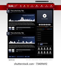 Web Design Website Element Dark Black Template