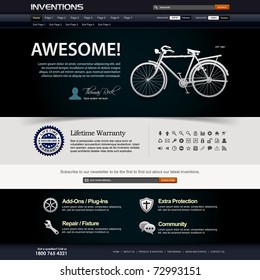 Web Design Website Elements Dark Template