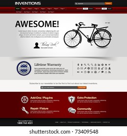 Web Design Website Elements Dark Template