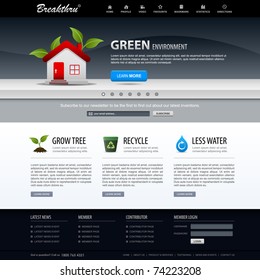 Web Design Website Elements Dark Blue Template