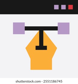 Web Design Website Icon Vector Flat Illustration