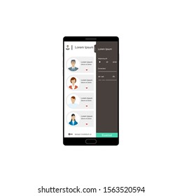 Web Design. Website template for tablet. Elements for mobile and web applications. User Interface UI and User Experience UX content organization. landing page, banner.