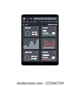 Web Design. Website template for tablet. Elements for tablet and web applications. User Interface UI and User Experience UX content organization. landing page, banner.