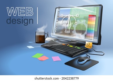 Diseño web para sitios web y aplicaciones móviles, registro de cuentas en línea.