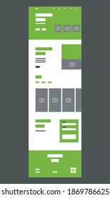 Plantilla de wireframe de diseño web para archivo editable de vector plano y empresarial en línea