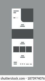 Web design wireframe template for online business editable file vector