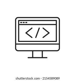 Diseño web, icono de estación de trabajo. Ilustración vectorial negra de alta calidad.