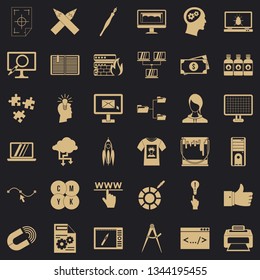 Web designer icons set. Simple style of 36 web designer vector icons for web for any design
