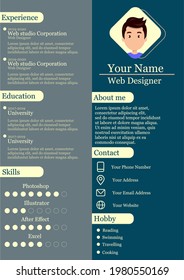 Web Designer Simple Resume Template