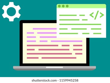 web designer working illustration 