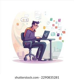 Web Designer Working On Table