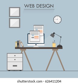 web designer workspace