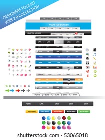 Web designers toolkit - web 2.0 collection - Shutterstock ID 53065018